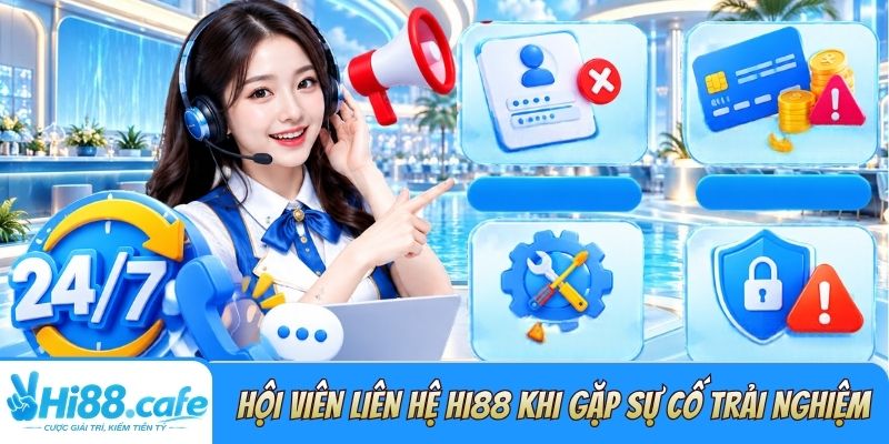 Người chơi liên hệ Hi88 khi gặp sự cố trong quá trình trải nghiệm