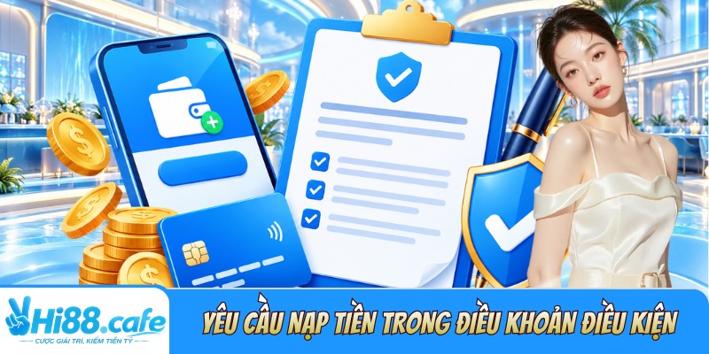 Yêu cầu nạp tiền quan trọng trong chính sách điều khoản điều kiện 